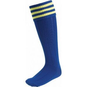 Euro Childrens/Kids Stripe Detail Football Socks / Royal Blue/Yellow
